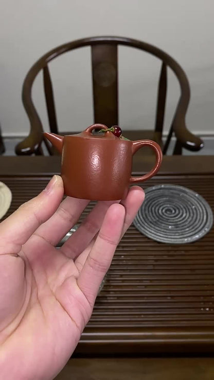 55ml Real Yixing Zisha Zhu Clay Tea Pot Kungfu Tea Pot Small Ball Shaped Infuser