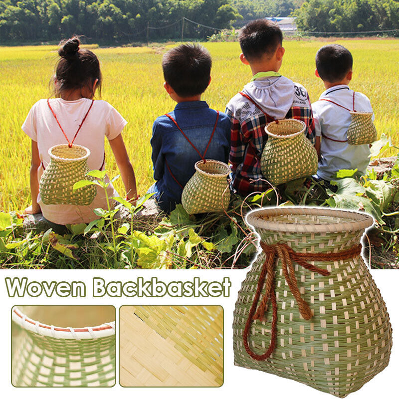 Bamboo Basket Storage Woven Indoor Flowerpot Fish Tea Basket Vase Dance Props