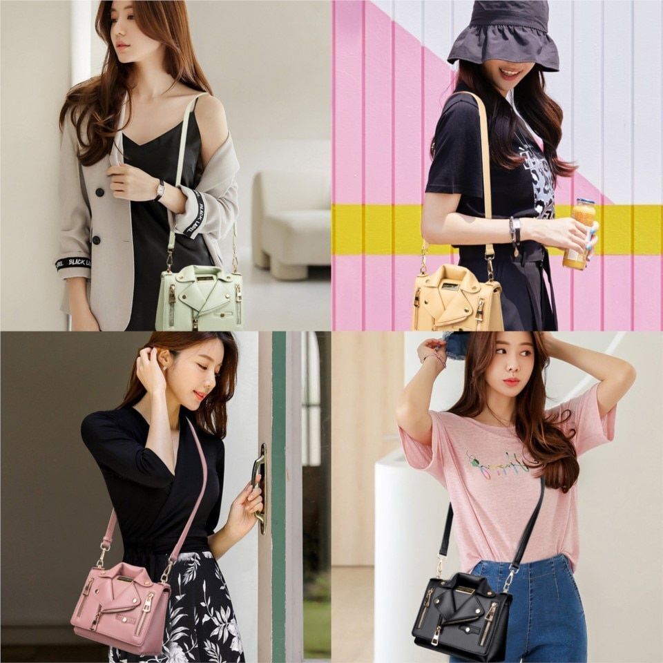 Synthetic Leather Shoulder Crossbody Bags Jacket Shape Totes Purses 22*10*16 CM