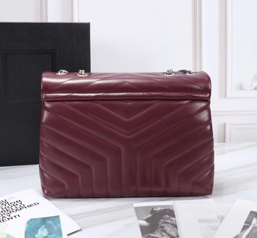 Large Computer Bag Tote Diamond Pattern Bag Metal Chain Shoulder Crossbody Purse