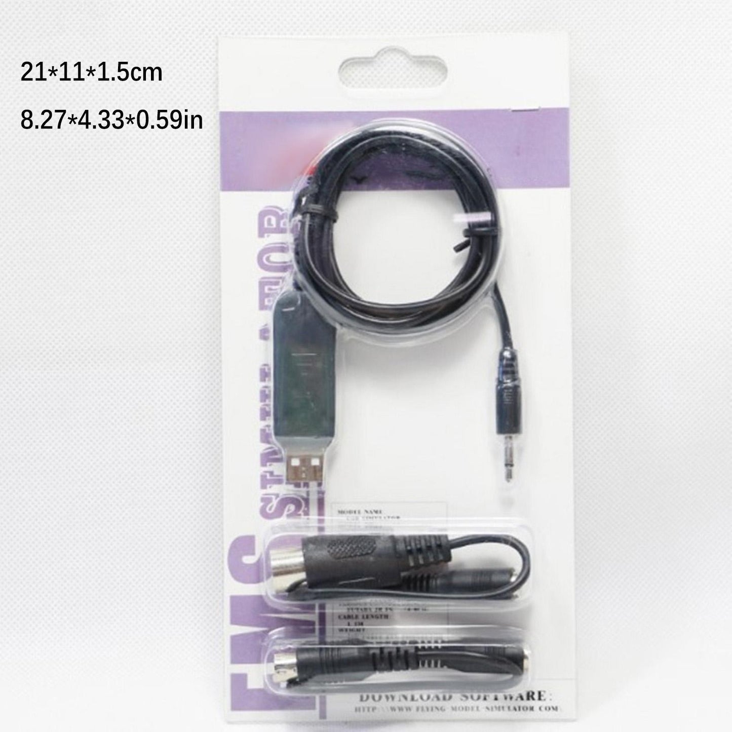 USB Simulator Cable Kit RC Helicopter Airplane Car Training For FlySky FS-SM100,