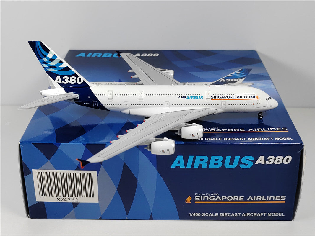 1:400 JC Wings SINGAPORE AIRLINES AIRBUS A380 Passenger Airplane Diecast Model