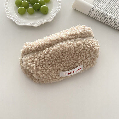 Cashmere Pencil Bag Case for Colored Pencils Plush Pencil Bag Zipper Bag QF