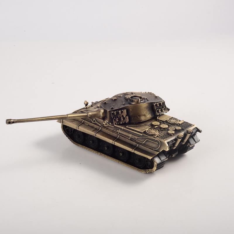 1:72 WW II Germany The King Tiger Heavy Tank Model All-metal Bronze