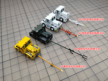 1/144 Airport Komatsu WT-150 Passenger Aircraft Tractor+Drawbar Model #D 1Pcs