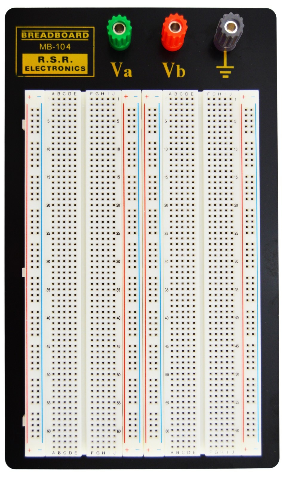 Solderless Breadboard with Metal Backplate - 1660 Tie Points, 3 Binding Posts