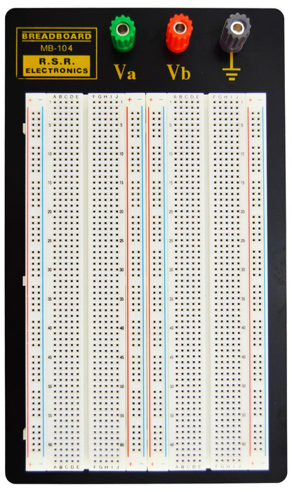Solderless Breadboard with Metal Backplate - 1660 Tie Points, 3 Binding Posts