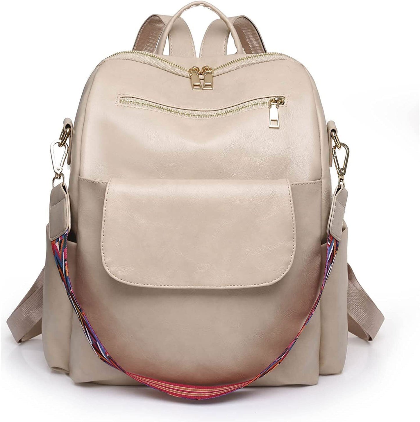 Girl Women Retro Fashion Backpack PU Leather Shoulder Handbag Travel Bag Satchel