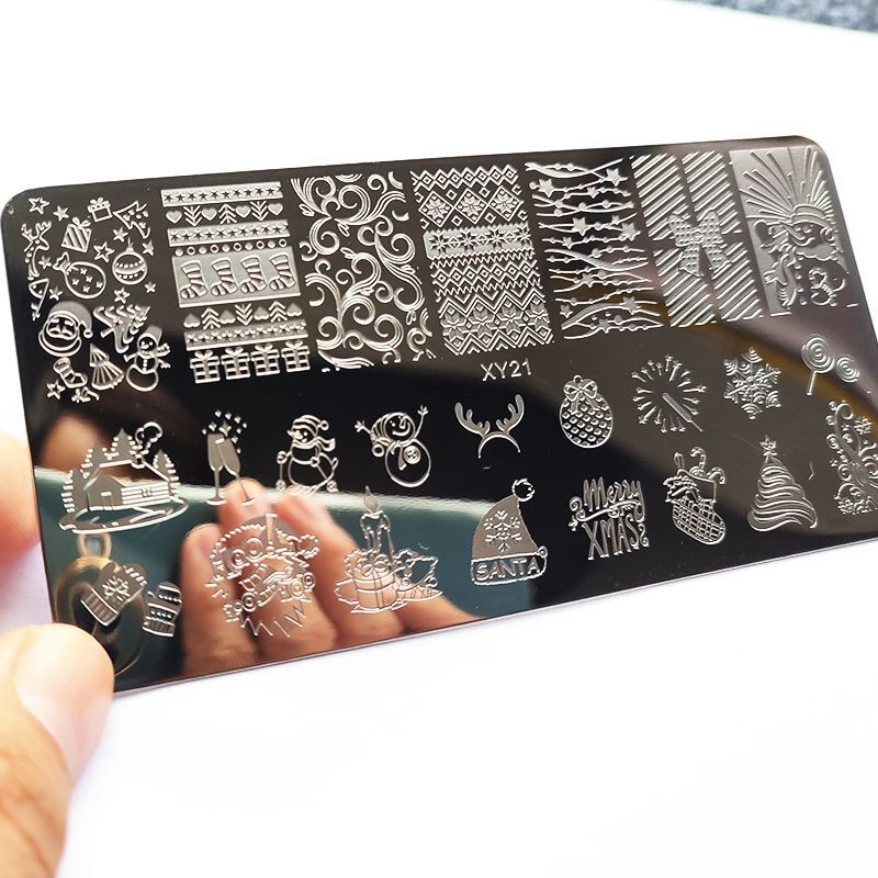 Nail Art Tool Metal Snowflake Flower DIY Stamping Plates Printing Stencil 6x12cm