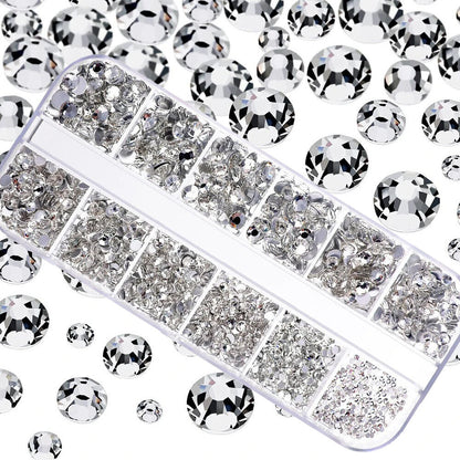 Nail Charms 30Pcs Boxed Luxury Shiny Planet Alloy 3D Art Rhinestones Bling Decor