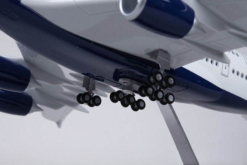 46CM BRITISH AIRWAYS AIRBUS A380 Airplane Led Sound-controlled Light Resin Model