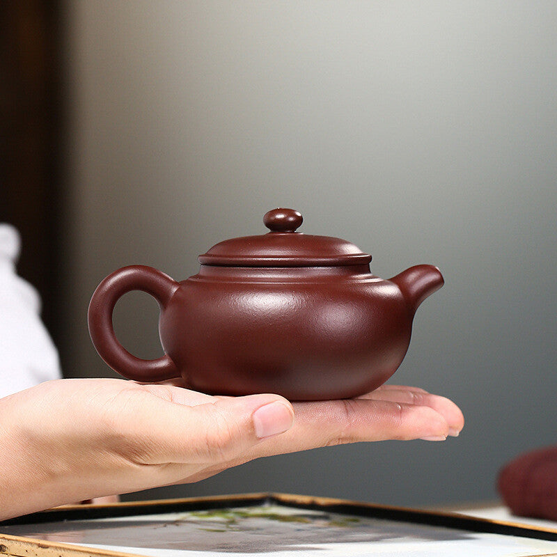 200ml China Handmade Yixing Zisha Pottery Purple Red Clay Mesh Teapot Tea pot
