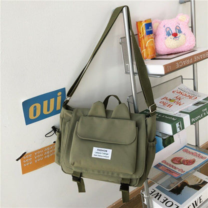 Women Shoulder Messenger Bag Waterproof Nylon Crossbody Bag Handbag Large Purse
