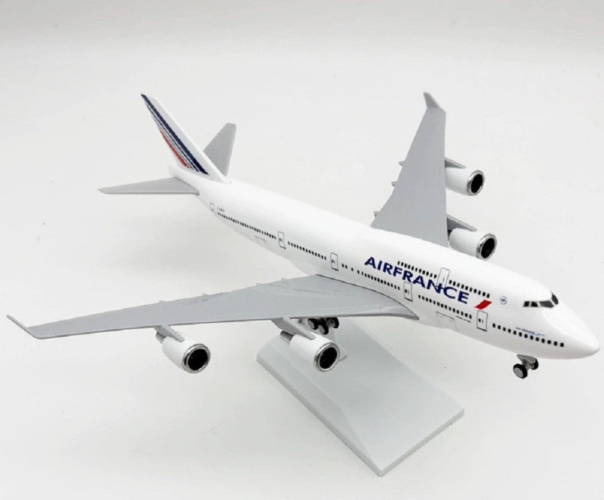 30CM AIR FRANCE BOEING 747-400 Plane Airplane Landing Gear Resin Aircraft Model