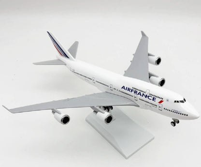 30CM AIR FRANCE BOEING 747-400 Plane Airplane Landing Gear Resin Aircraft Model
