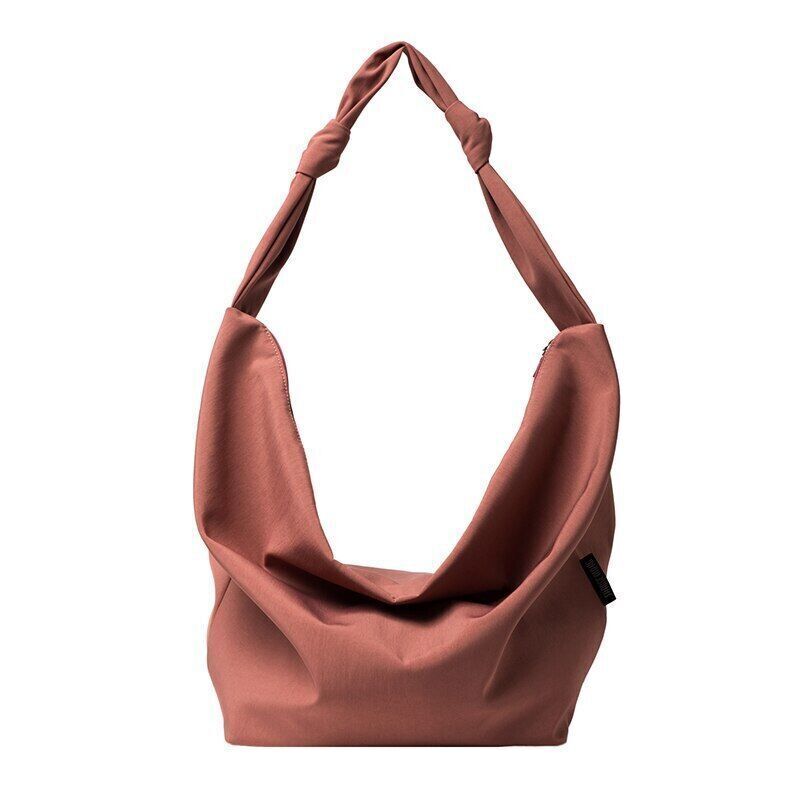 Package Women Waterproof Nylon Solid Black Shoulder Bags Minimalist style