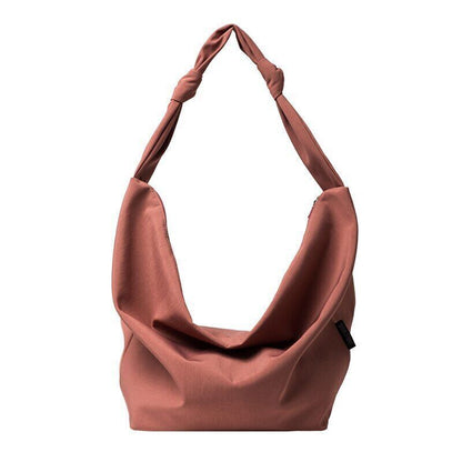 Package Women Waterproof Nylon Solid Black Shoulder Bags Minimalist style