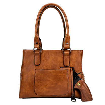 Women Tote Bag Leather Concealed Carry Purse Handle Shoulder Handbag Bag Wallet