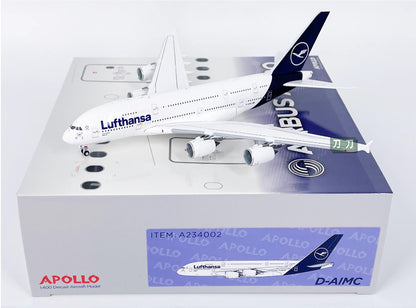 1:400 APOLLO Lufthansa AIRBUS A380 Passenger Aircraft Diecast Airplane Model
