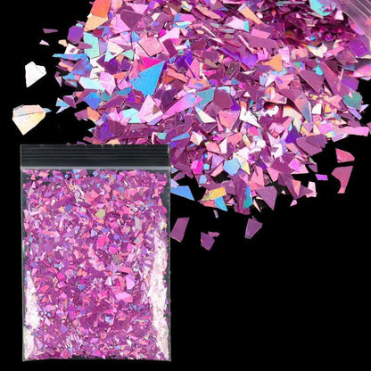 Nail Art Decor 10g Holographic Irregular Sequins Glitter Sparkly Colorful Flakes