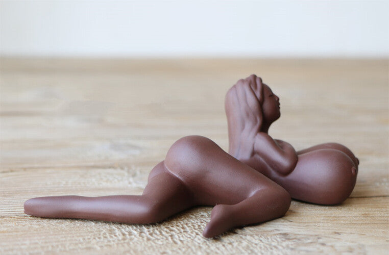 Funny Tea Pet Naked Beauty Mini Tea Play On Tea Tray Yixing Zisha Artiwork Gift