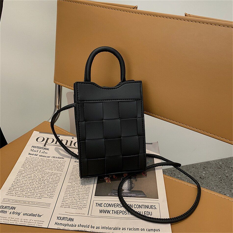 Mini Messenger Bag Leather Handbag Short Handle Summer Shoulder Bag 13*19*6 CM
