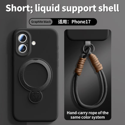 360° Rotation Bracket Holder Clear Back Cover Case for iPhone17pro max/16/15/14