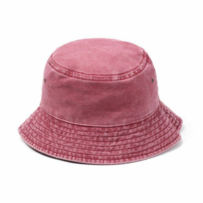 Women's Bucket Hats Retro Washed Cotton Foldable Fisherman Men Outdoor Sunscreen
