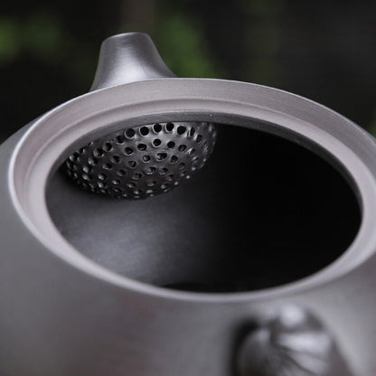 Ball Shaped Infuser Hole Tea Pot Marked Yixing Zisha Purple Clay Xishi Pot 160ml