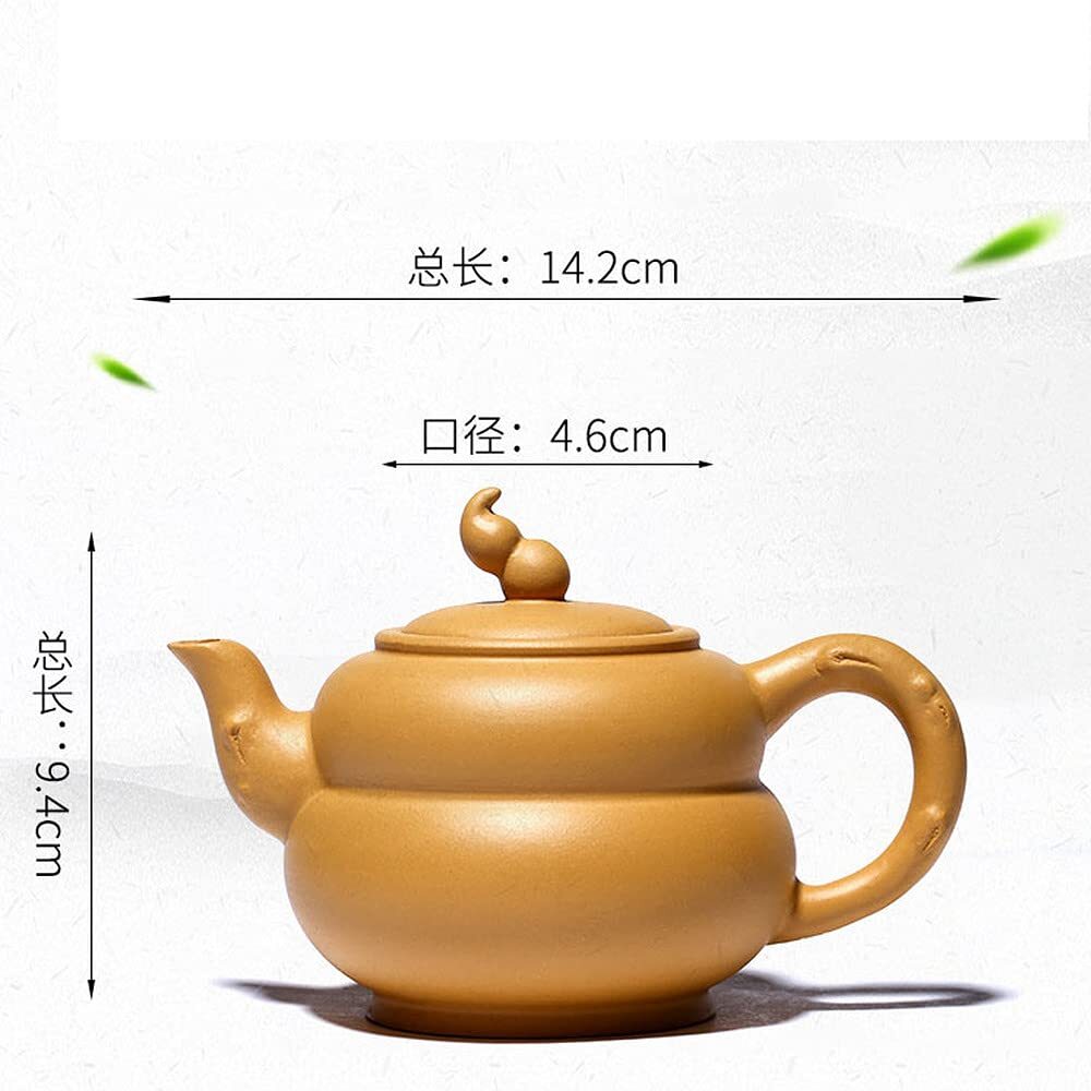 240ml Yixing Purple Sand Pot Handmade Gourd Teapot Household Kung Fu Tea Set