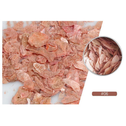Nail Art Decoration Irregular Mica Sequins Marble Shell Flakes Glitter Slice DIY