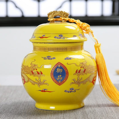 16cm Ceramic Tea Jar Spice Jar Home Decor Porcelain Tea Box Room Decoration