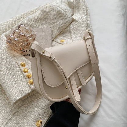 Fashion Saddle Bag New Small Shoulder Bags Solid Crossbody Female Messenger Bag