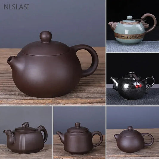 Yixing Clay Teapot Ore Zhu Mud Xishi Kettle Chinese Filter Tea Set Accessories