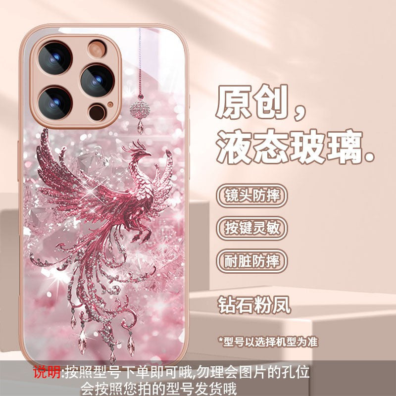 Phoenix Premium Glass Shockproof Case for iPhone 17 Pro Max / 16 / 15 / 14