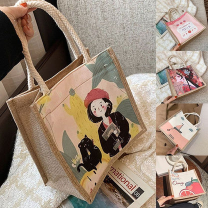Women Canvas Shoulder Bag Small Cotton Handbag Crossbody Vintage Messenger Bags