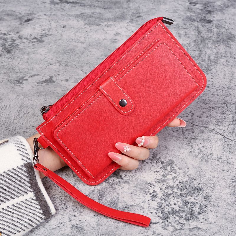 Wallet Multifunctional Synthetic Leather Long Wallets Clutch Buckle Zipper 1 PC