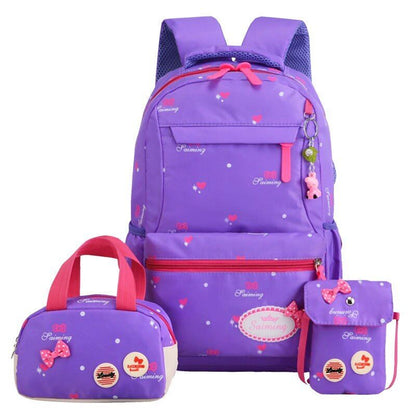 3Pcs Set School Bags Backpacks Kids Backpack Children Girls School bag