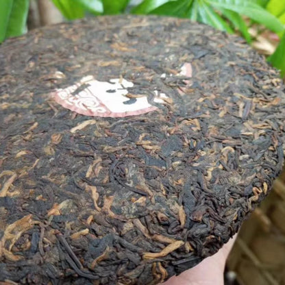 400g 2007 Old Zhongcha Brand 6261 Pu'er Tea Ripe Tea Cake Yunnan Qizi Cake Tea
