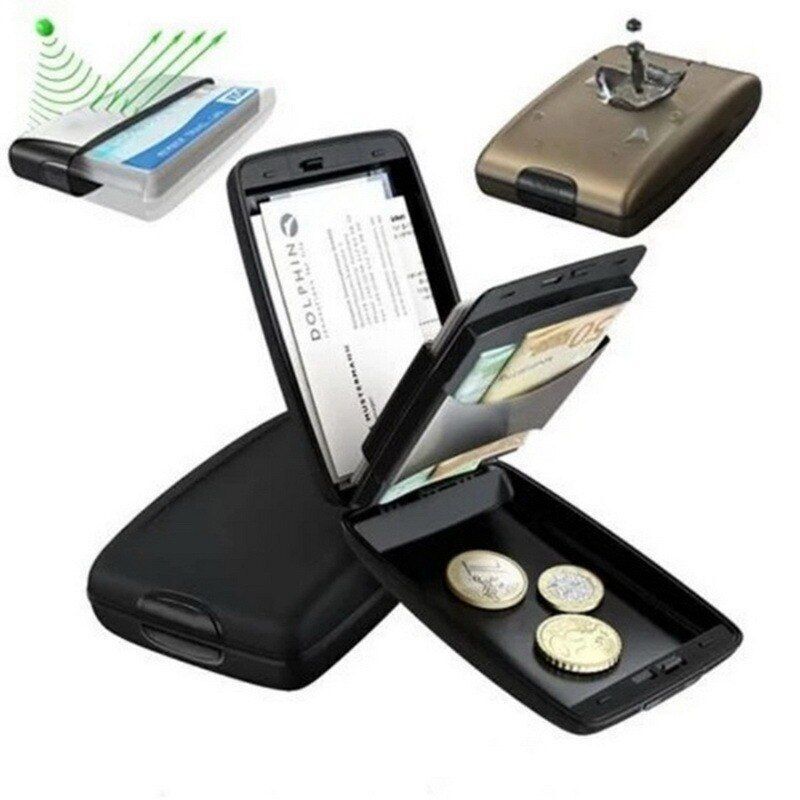 Coin Purse Wallet Aluminum Credit Card Case Protector Holder Metal Bag 2.8*6.9CM