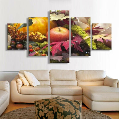 5 Piece Fruit Wall Art Canvas Poster Print Home kitchen Picture No Framed
