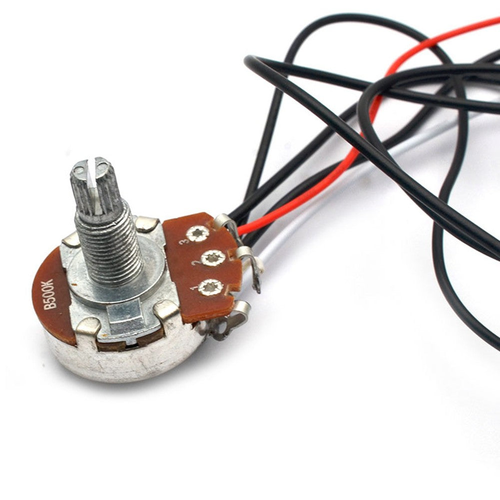 1Set Wiring Harness 500K Pots 3-Way Toggle Switch Kits For Electric Guitar