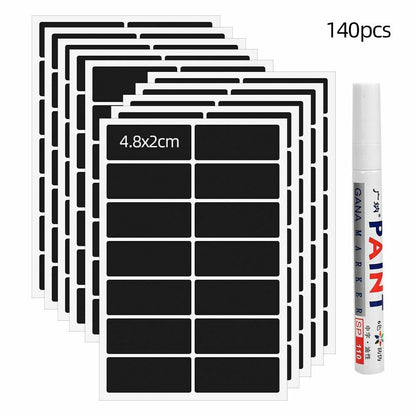 Stickers Waterproof Chalkboard Kitchen 48Pcs/Set Spice Label Home Jar Blackboard