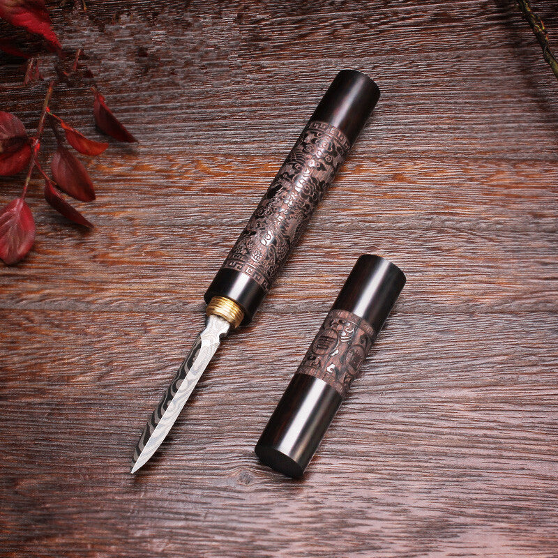 Pu'er Tea Knife Tool For Pu'er Tea Cake Handmade Dragon Relief Stainless Steel