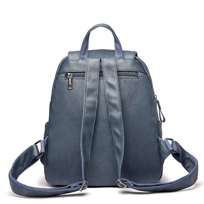 Premium PU Leather Backpack Women Vitange Satchel Rucksack Travel Shoulder Bag