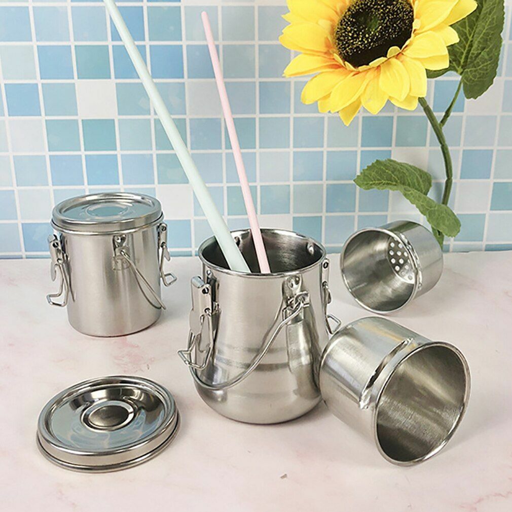 Oil Painting Brush Washing Bucket Wash Pen Barrel Stainless Steel Storage 6x9cm