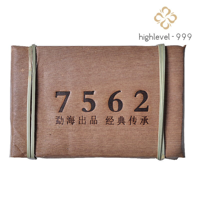 250g Authentic Yunnan Menghai Classic 7562 Mellow Aroma Pu'er Tea Ripe Tea Brick