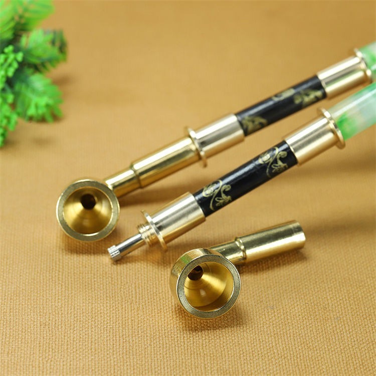 Natural Jade Bamboo Joint Pipe Mouthpiece Healthy Tobacco Pipe Filter Men Gift