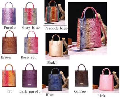 Women Patent Leather Crocodile Handbag Sling Satchel Tote Shoulder Bag Party Bag