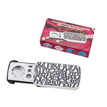 30X 60X 90X Portable Slide LED Light Jewelry Magnifying Glass Magnifier Loupe ew